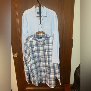 Vineyard Vines Blue and Green Plaid Casual Button Down Shirts
